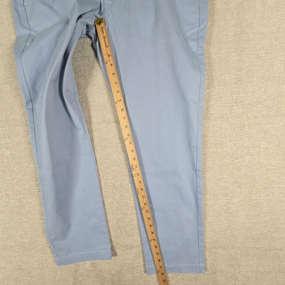 St Johns Bay Mens Slim Fit Stretch Chino Pants Forever Blue 38x32 New